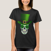 T-shirt Funny Sugar Skull Saint Patricks Day of Dead (Devant)