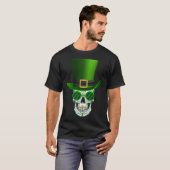 T-shirt Funny Sugar Skull Saint Patricks Day of Dead (Devant entier)