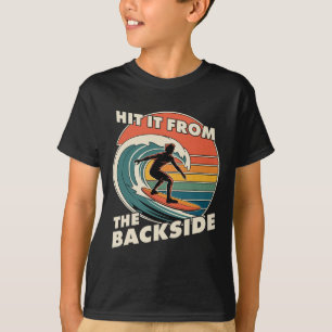 T-shirt Funny Surfing Hit Il Ckside Goofy Foot Surfeur Rét