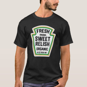 T-shirt Funny Sweet Relish Picktle Étiquette Halloween M