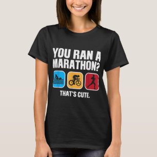 T-shirt Funny Swim Bike Run Triathlon Design Hommes Femmes