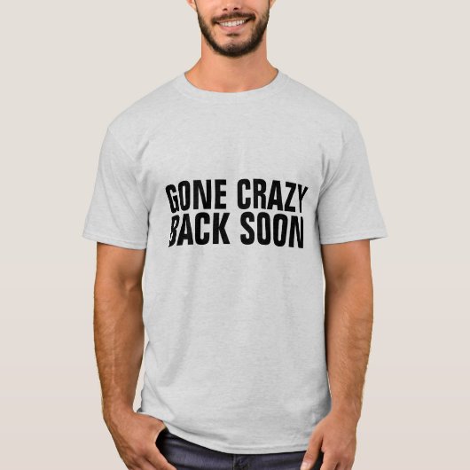 T-SHIRT FUNNY T-SHIRTS, CRAZY (Devant)