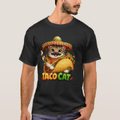 T-shirt Funny Taco Cat – Mexican Cat Lover Illustration (Devant)