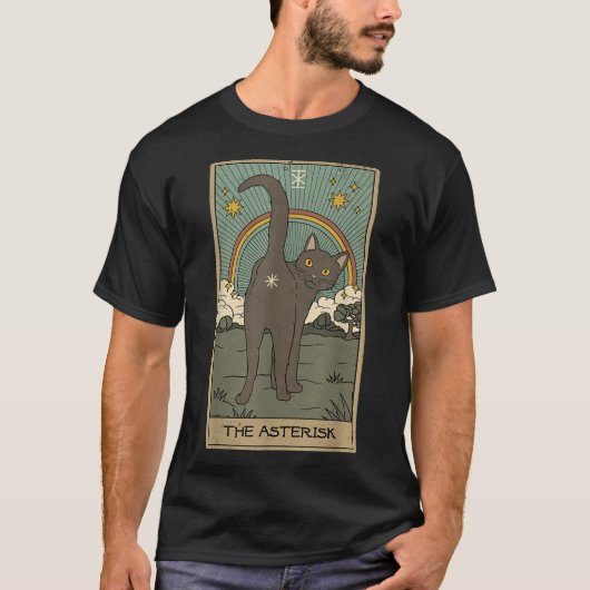 T-shirt Funny Tarot Card Chat Les Astérisques Amateurs Cha (Devant)