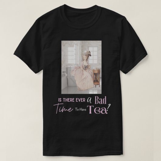 T-shirt funny tea drinker proper lady sitting on toilet (Design devant)