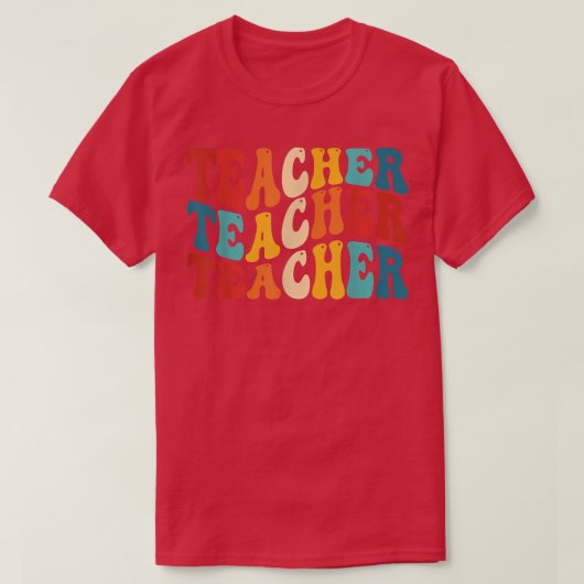 T-shirt Funny Teacher classroom For Learning Retro Teacher (Design devant)