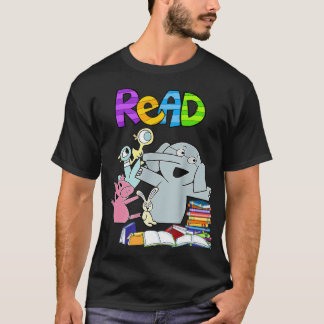 T-shirt Funny Teacher Library Lire le livre Club Piggie El