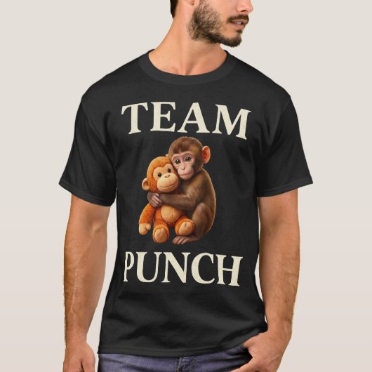 T-shirt Funny Team Punch Cute Monkey Sarcastic Meme (Devant)