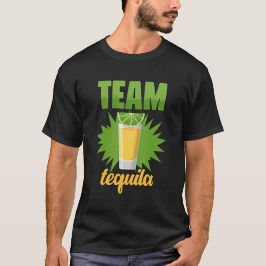 T-shirt Funny Team Tequila With Green Lime Salt Group Cost (Devant)