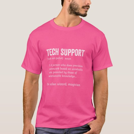 T-shirt Funny Tech Support Définition pour les amateurs de (Devant)