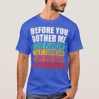 T-shirt Funny Tech Support technique Techie Cadeau Informa