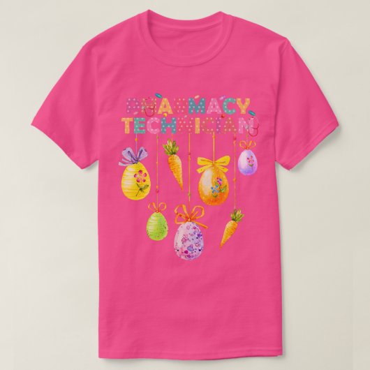 T-shirt Funny Technicien en pharmacie Bunny Pharmaciste Ha (Design devant)