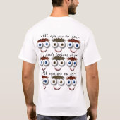 T-shirt Funny Tee - shirt Eyeball (Dos)