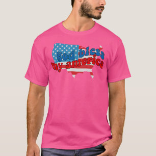 T-shirt Funny tendance Dieu bénisse mon Amérique États-Uni