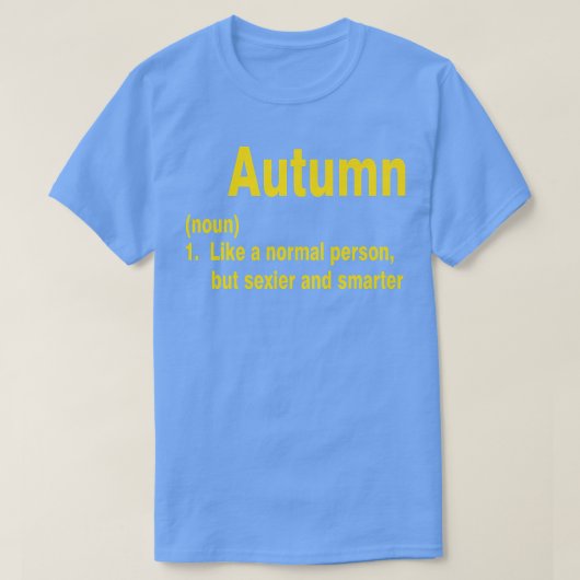 T-shirt Funny tendance Nom d'automne Définition Mens Femme (Design devant)
