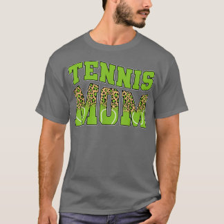 T-shirt Funny Tennis Mom Mama Sport Lover Leopard Game Day