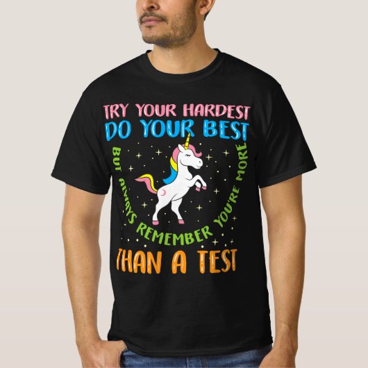 T-shirt Funny Test Day Testing Mode Teacher Exam (Devant)