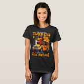 T-shirt Funny Thanksgiving Turkey Bus Driver School Gift (Devant entier)