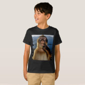 T-shirt Funny Thinking Monkey Meme Curious Ape Brainrot Gi (Devant entier)