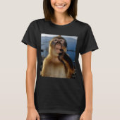 T-shirt Funny Thinking Monkey Meme Curious Ape Brainrot Gi (Devant)
