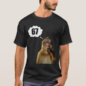 T-shirt Funny Thinking Monkey Meme Six Seven 6 7 Meme  (Devant)