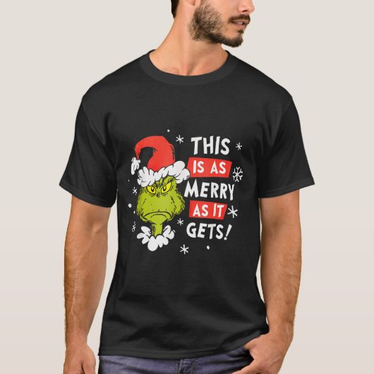 T-shirt Funny This Is As Merry As It Gets Christmas, Sarca (Devant)