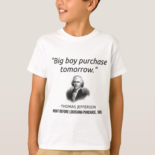 T-shirt Funny Thomas Jefferson USA Histoire Professeur Lou (Devant)