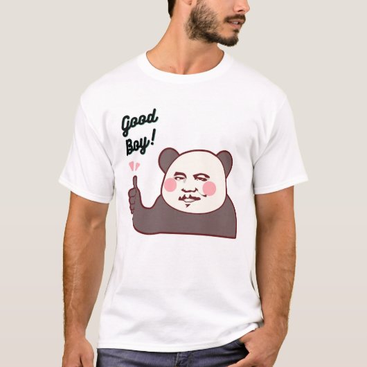 T-shirt Funny Thumbs Up Panda Meme (Devant)