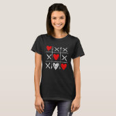 T-shirt Funny Tic Tac Toe Jeu mignon Saint Valentin Fiance (Devant entier)