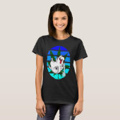 T-shirt Funny Tiffing Dog with Bong Reggae (Devant entier)