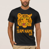T-shirt Funny Tiger Football Go and Team Name (Devant)