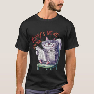 T-shirt Funny "Today's News Still Dumb" Sarcastic Cat 📰🐈