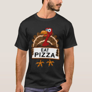 T-shirt Funny Toddler Boys Girls Eat Pizza Turkey Thanksgi
