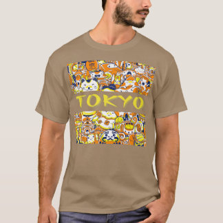 T-shirt Funny Tokyo Japan Cute Kawaii Japanese Anime Cat S