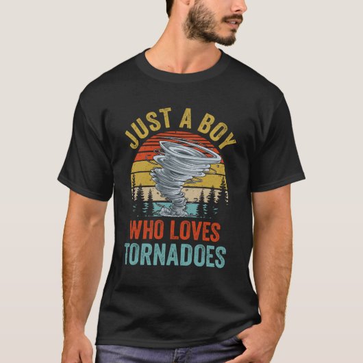 T-shirt Funny Tornado Storm chasse Hurricane Design Garçon (Devant)