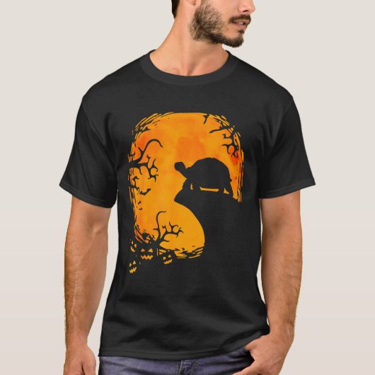 T-shirt Funny Tortoise Halloween Silhouette Soky Tortoise (Devant)