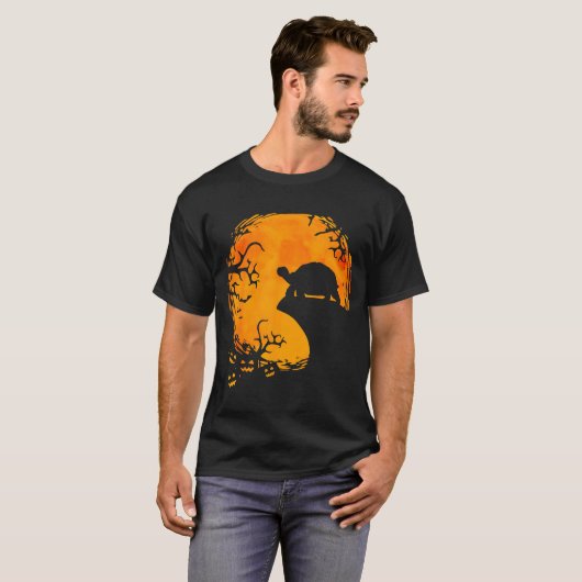 T-shirt Funny Tortoise Halloween Silhouette Soky Tortoise (Devant entier)
