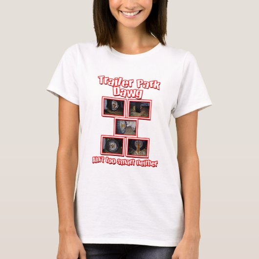 T-shirt Funny Trailer Park Dawg Red (Devant)