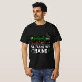 T-shirt Funny Train For Trains Lovers Men Train Engine Dri (Devant entier)