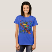 T-shirt Funny Tree Frog Art Abstrait (Devant entier)