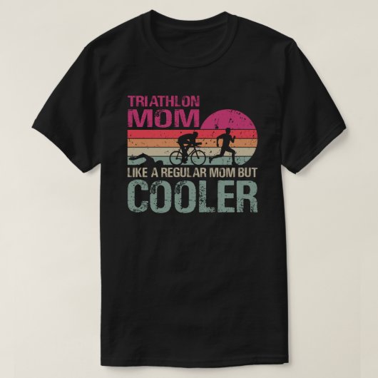 T-shirt Funny Triathlon Maman Swim Vélo Run Triathlètes T- (Design devant)