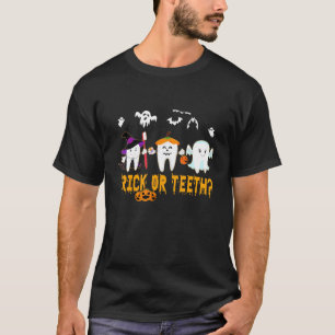 T-shirt Funny Trick Or Teeth Dentist Halloween Costume