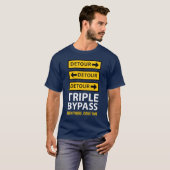 T-shirt Funny Triple Bypass Chirurgie cardiaque Survivant (Devant entier)