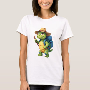 T-shirt Funny Turtle Randonnée Graphisme Camping Lover Adv