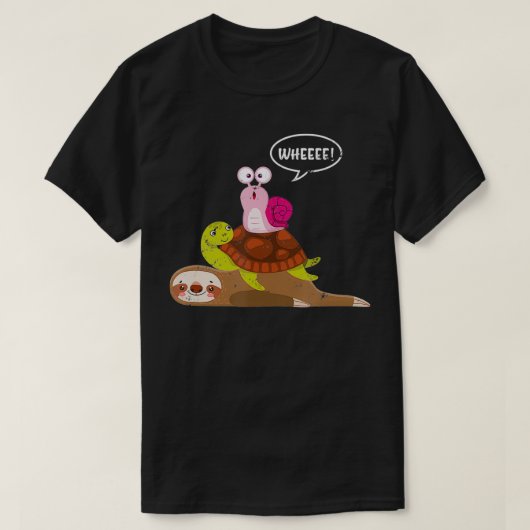 T-shirt Funny Turtle Snail Zoo animal cadeau Lazy Sloth (Design devant)