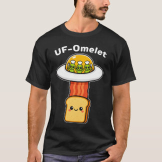 T-shirt Funny UFO Food Pun Kawaiioast UFOmelet Alien girl