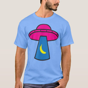 T-shirt Funny UFO ovni abduction of a Banana flying saucer