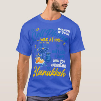 T-shirt Funny Ugly Hanoukka Chanukah Cellphone Menorah Han
