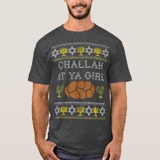 T-shirt Funny Ugly Hanukkah Sweater Challah At Ya Girl Mat