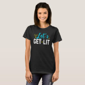 T-shirt Funny Ugly Hanukkah Sweater Lets Get Lit Menorah (Devant entier)